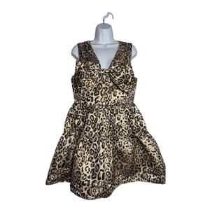 Fate Dress Quick Chat Animal Print Mini Dress Jacquard Size LARGE